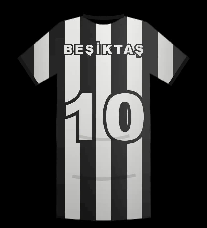 Beşiktaş 2005-2006 İç Saha forması arka görünüm, 10 numara
