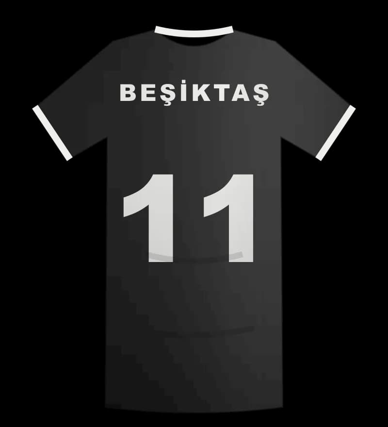 Beşiktaş 2011-2012 Deplasman forması arka görünüm, 11 numara